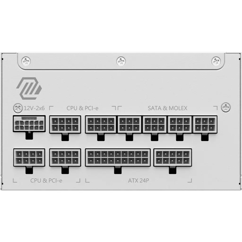 Fuente de Poder MSI MAG A1000GL PCIE5 White 1000W 80 Plus Gold Full Modular ATX 3.1 PCIe 5.1 3