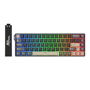 Teclado Gamer Royal Kludge RK68 HE Phantom sw mint magnético Español