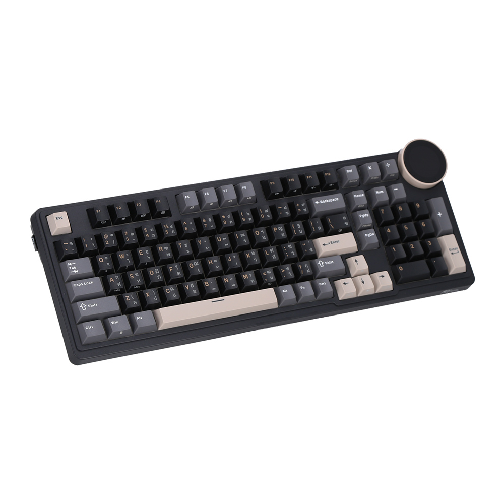 Teclado mecánico inalámbrico con pantalla royal kludge RK  N99 Phantom sw beige Español 3