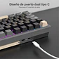 Teclado Mecánico Inalámbrico Royal Kludge M75 Phantom con pantalla – Cream Switch Español - Miniatura 3
