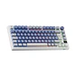 Teclado Mecánico Inalámbrico con pantalla Royal Kludge RK M75 Ocean Blue 75% Español – K Silver Switch - Miniatura 2
