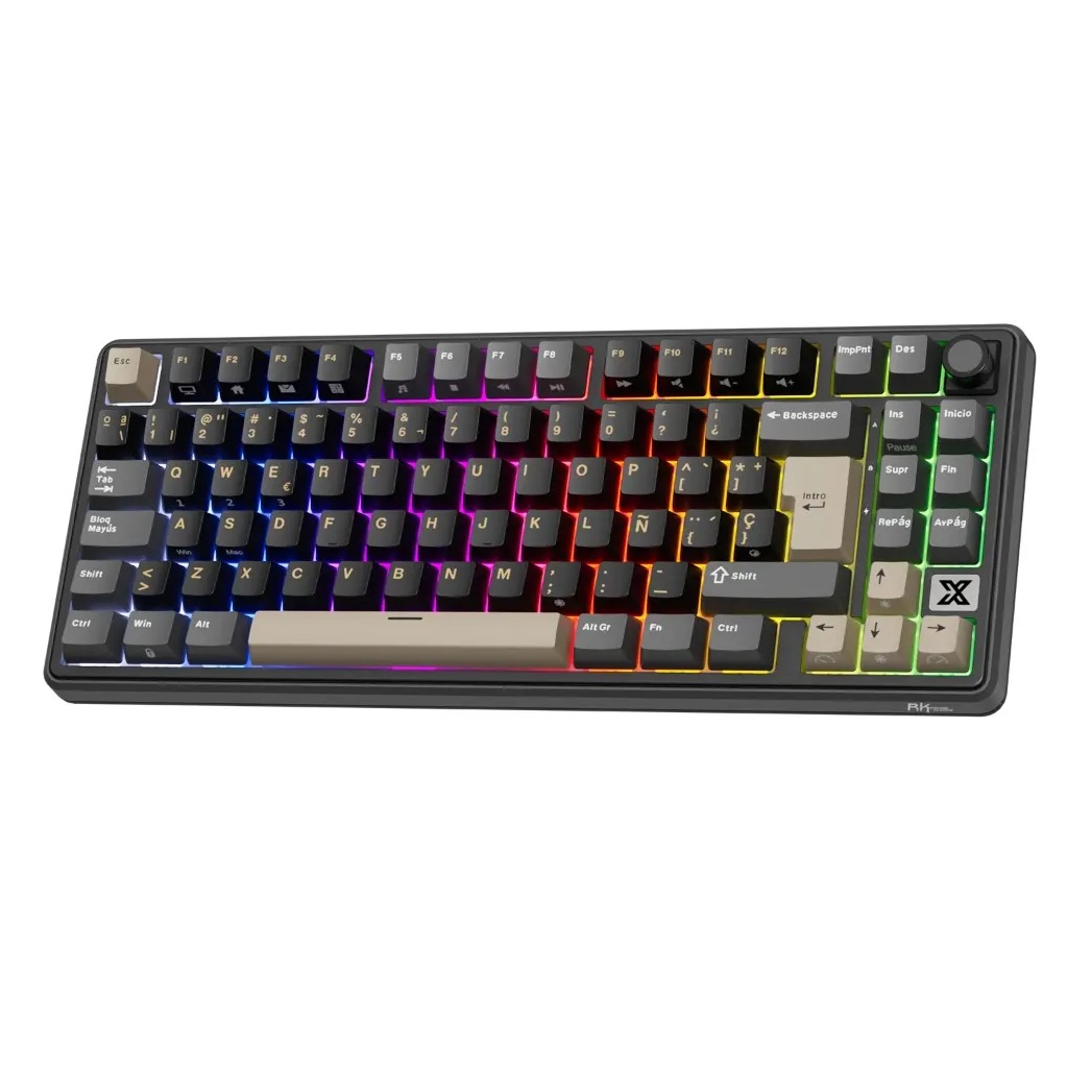 Teclado Mecánico RK Royal Kludge RK X87 Phantom Tri-Mode sw cream 87% Español 2