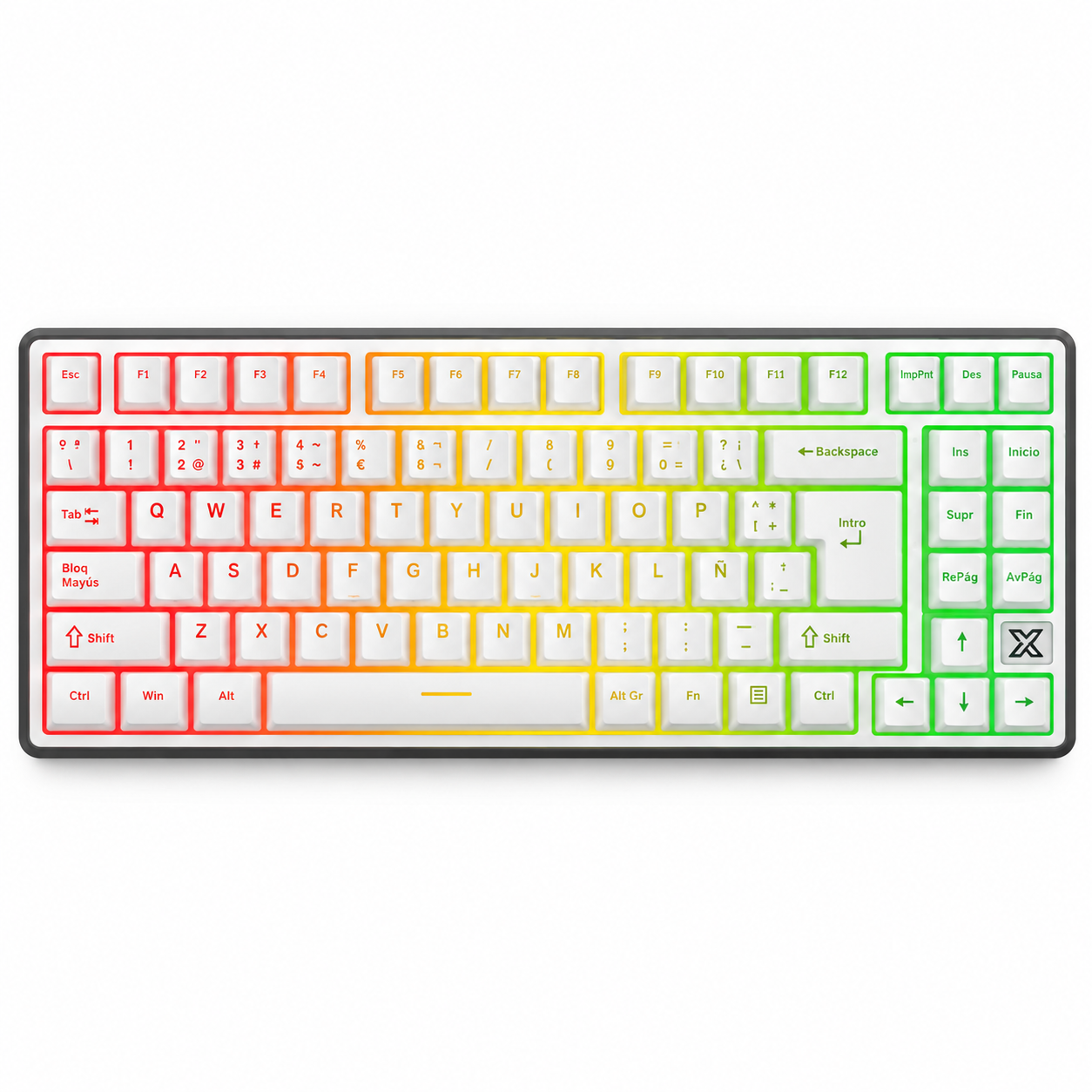 Teclado gamer Royale Kludfe rk x87 single mode sw creamy Black night rgb 87% 1