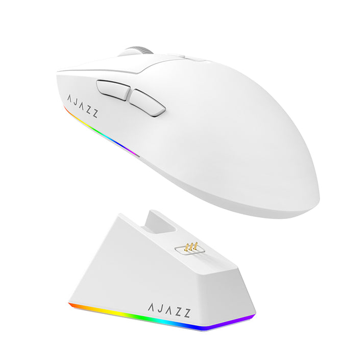 Mouse Gamer Inalámbrico AJAZZ AJ139 V2 MC Blanco PAW3311 12K 1