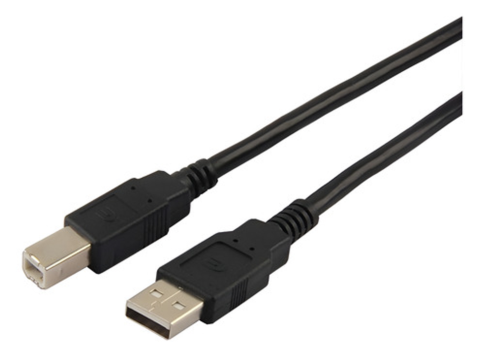 Cable Usb 2.0 A-b 1,8 Mts Impresora Escaner Multifuncion Negro 1