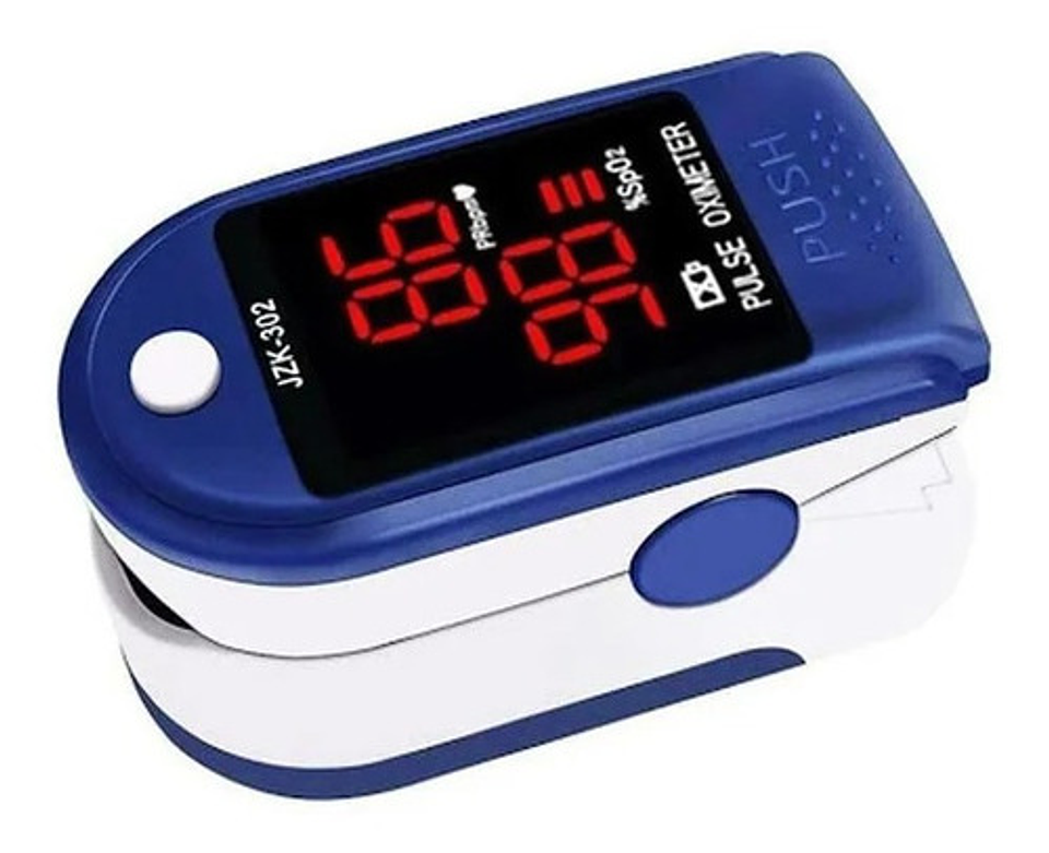 Oxímetro De Dedo Jziki Jzk-302 Azul Pantalla Led Apagado Automático 2