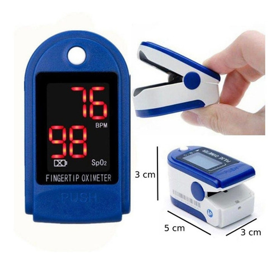 Oxímetro De Dedo Jziki Jzk-302 Azul Pantalla Led Apagado Automático 4