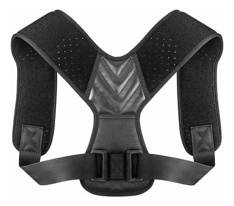Corrector De Postura Espalda Mujer Hombre Ajustable Color Negro Talla M