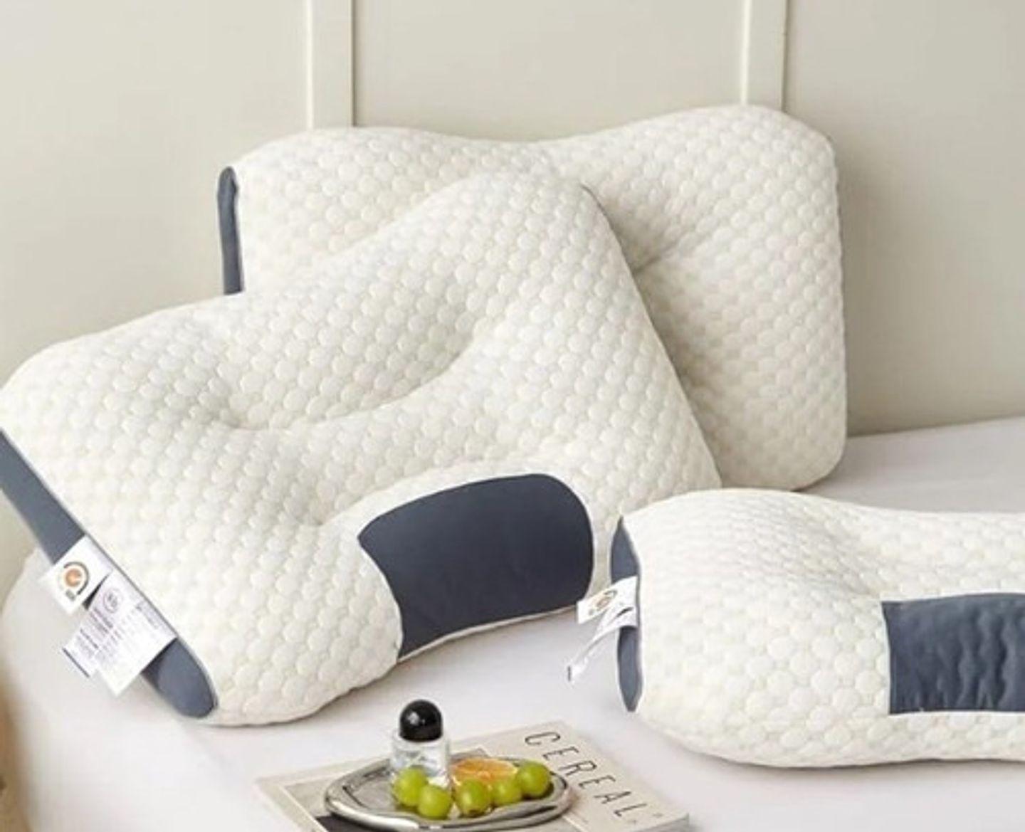 Almohada Ortopédica Cervical Descanso Transpirable Cuello. Color Blanco 3