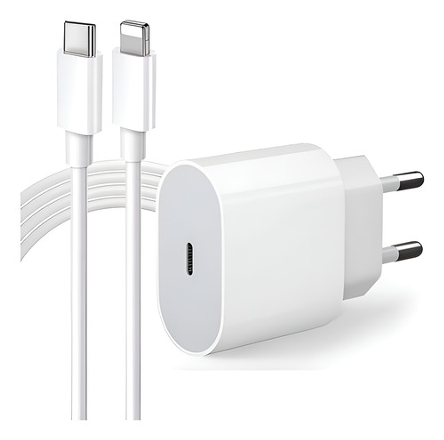 Cable De Carga Usb-c 1 Metro Para iPhone 11/12/13/14 Blanco 1