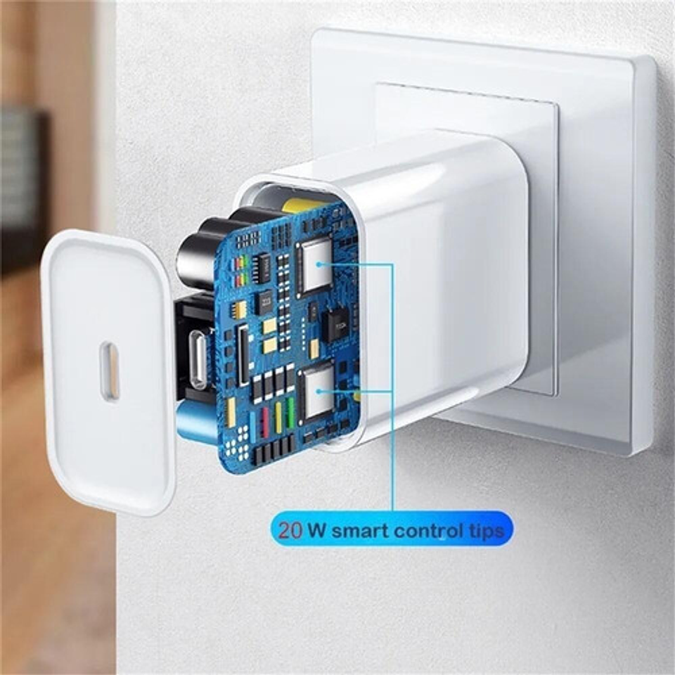 Cable De Carga Usb-c 1 Metro Para iPhone 11/12/13/14 Blanco 4