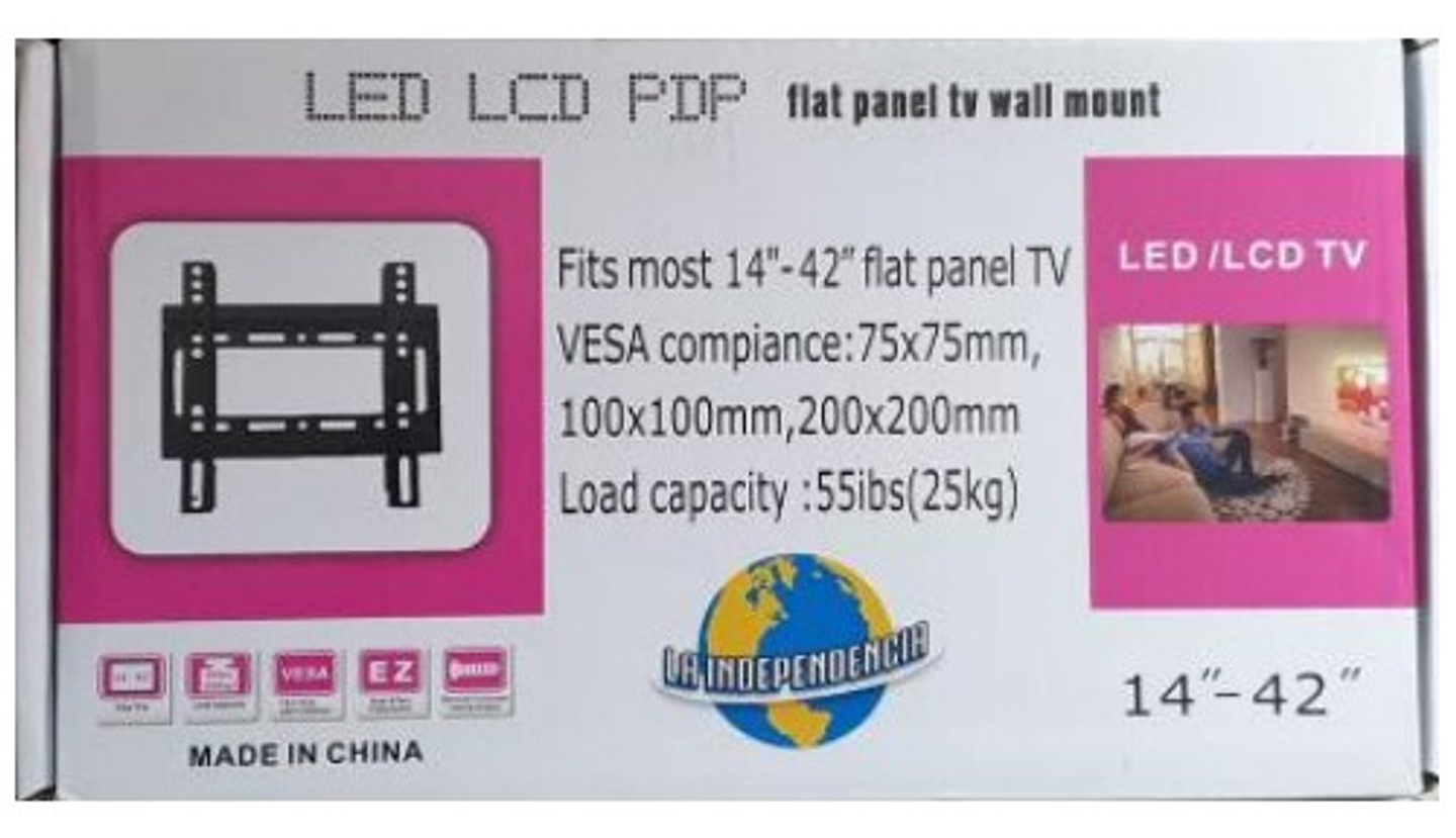 Soporte Base Pared Tv 14 20 22 24 26 30 32 37 40 42 Negro 4