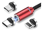 Cable Magnetico 3 En 1 Carga Y Datos Smartphones Y Gadgets Color Rojo - Miniatura 1