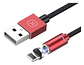 Cable Magnetico 3 En 1 Carga Y Datos Smartphones Y Gadgets Color Rojo - Miniatura 2