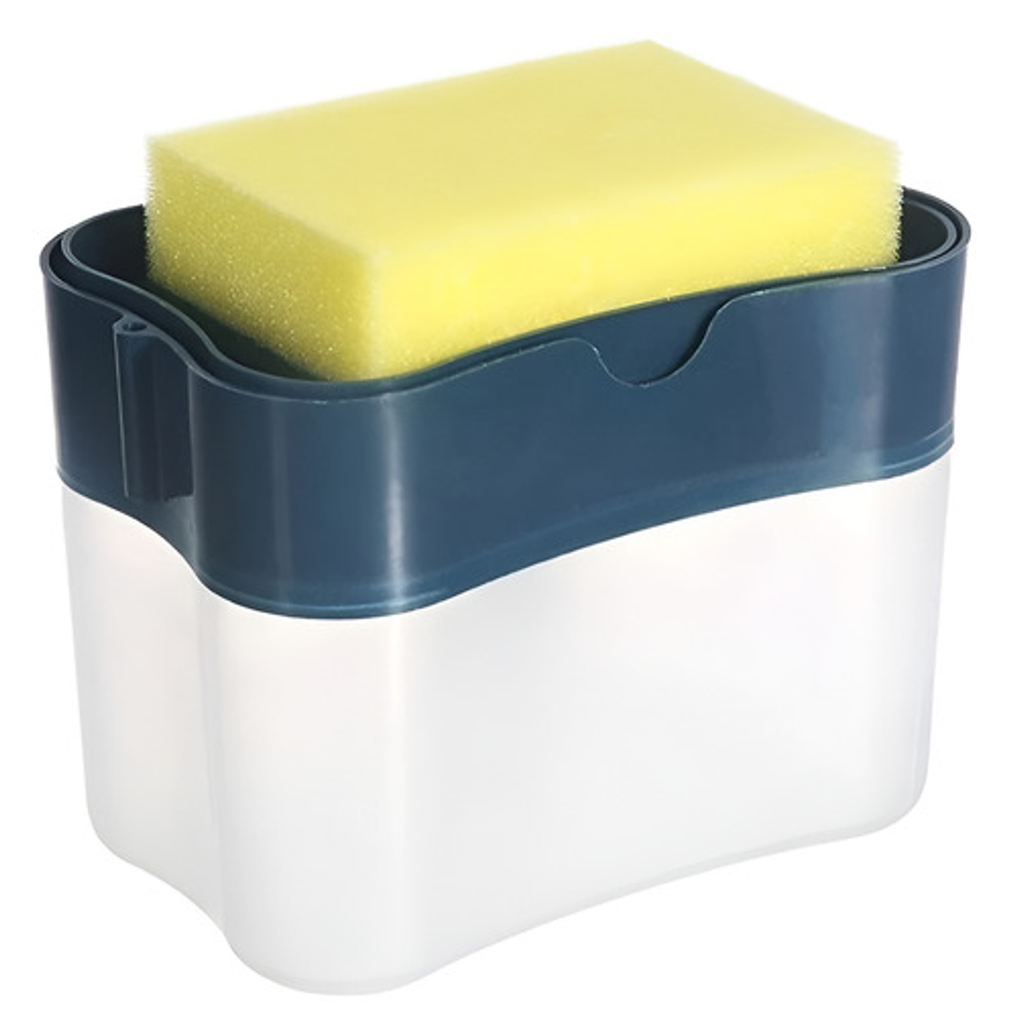 Dispensador De Lavalozas Manual Con Esponja Con Recipiente Vhex Blanco 1