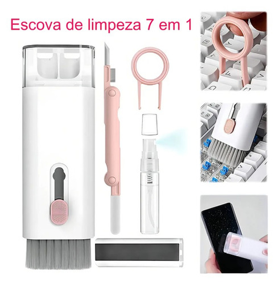 Kit De Cepillos De Limpieza Para Portátil, Teléfono Móvil, Teclado, Pc, Teléfono 7 En 1, Escoba Para Teléfono Móvil Vhex 2