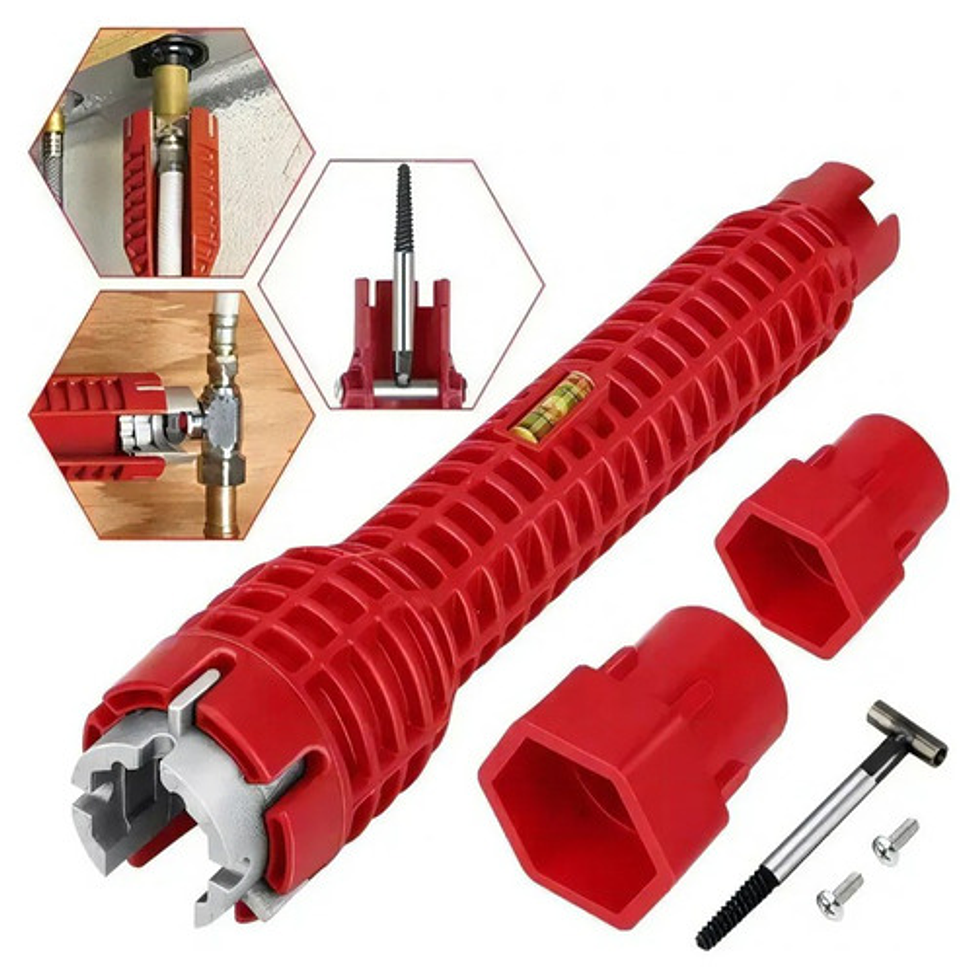 Llave Para Apretar El Tubo Del Fregadero Genérica Color Rojo Estructurada Vhex 1