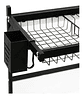 Escurridor De Platos Acero Inoxidable 2 Niveles Kitchen Rack Negro 85cm - Miniatura 4