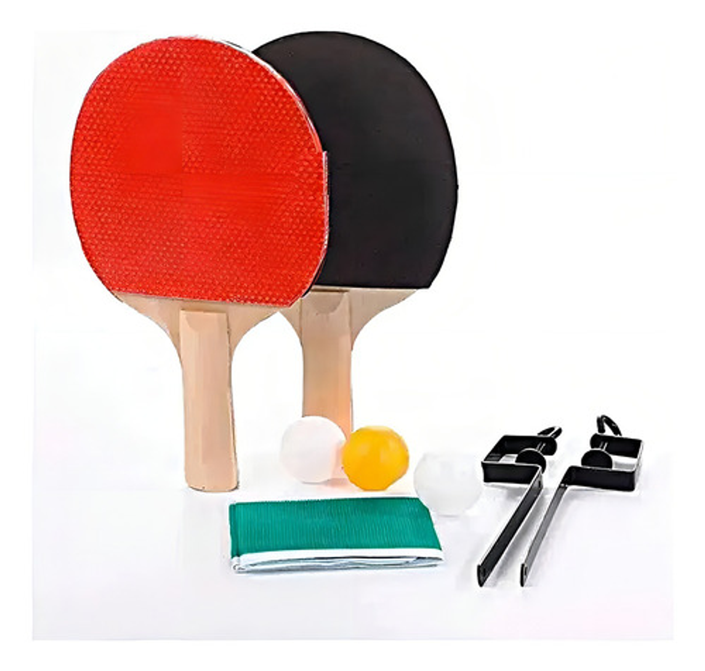 Pack De 2 Paletas De Ping Pong Buona Ping Kit Roja Y Negra Vhex 2