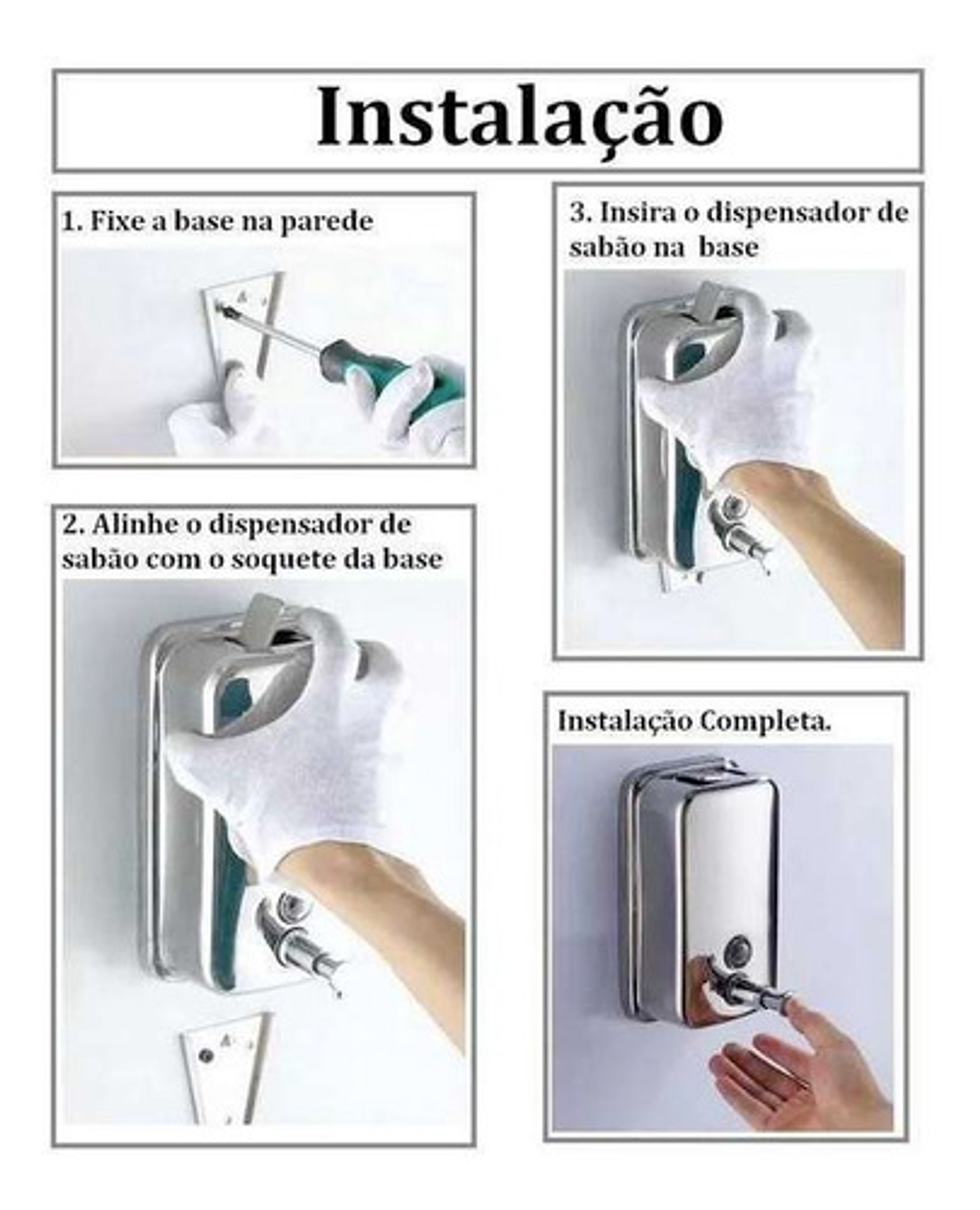 Dispensador De Jabón Líquido Y Detergente De Acero Inoxidable De 500 Ml Para Pared, Color Cromado 6