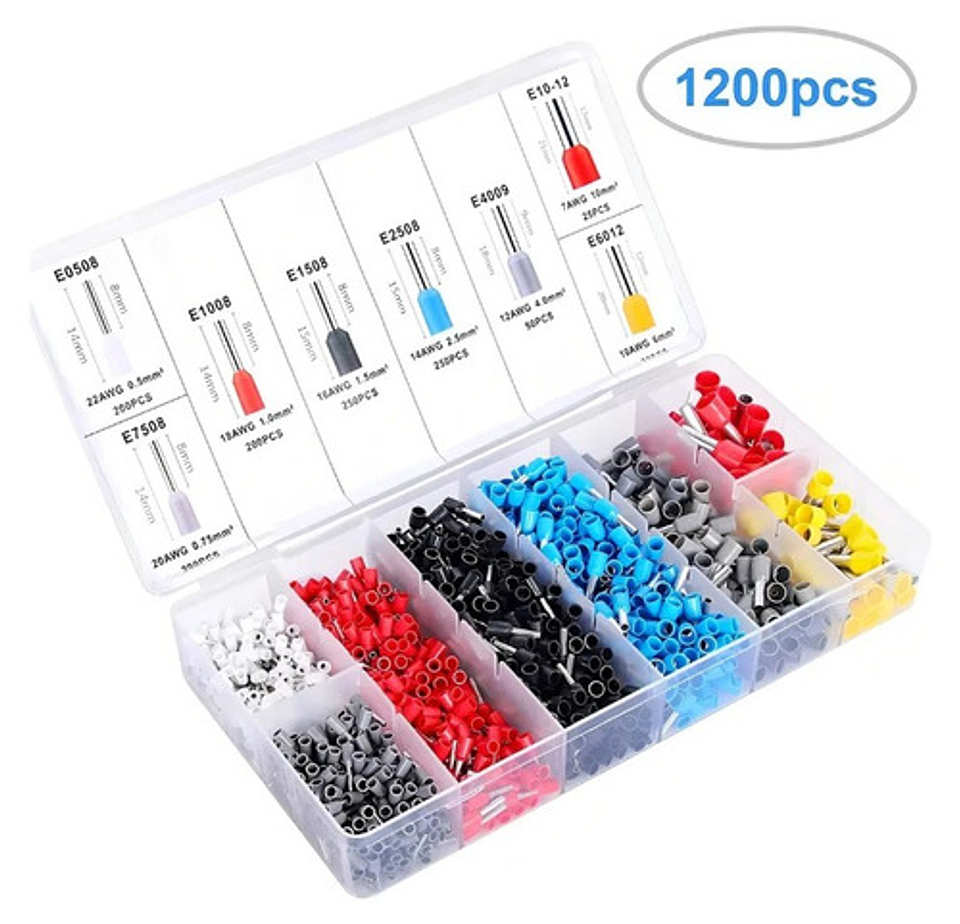 Set Alicate Crimpador + 1200 Terminales Alicates Crimpadora 2