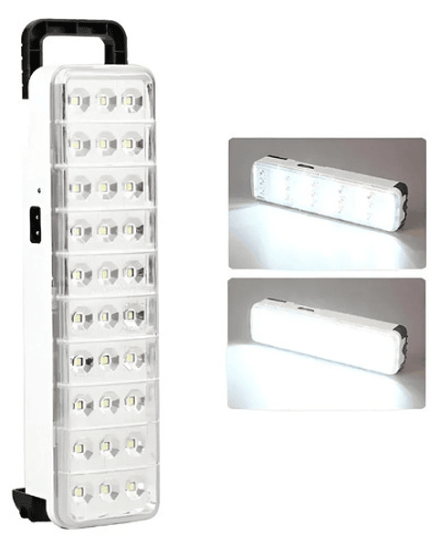 Lámpara Led 30w Emergencia Vhex Blanca Portátil