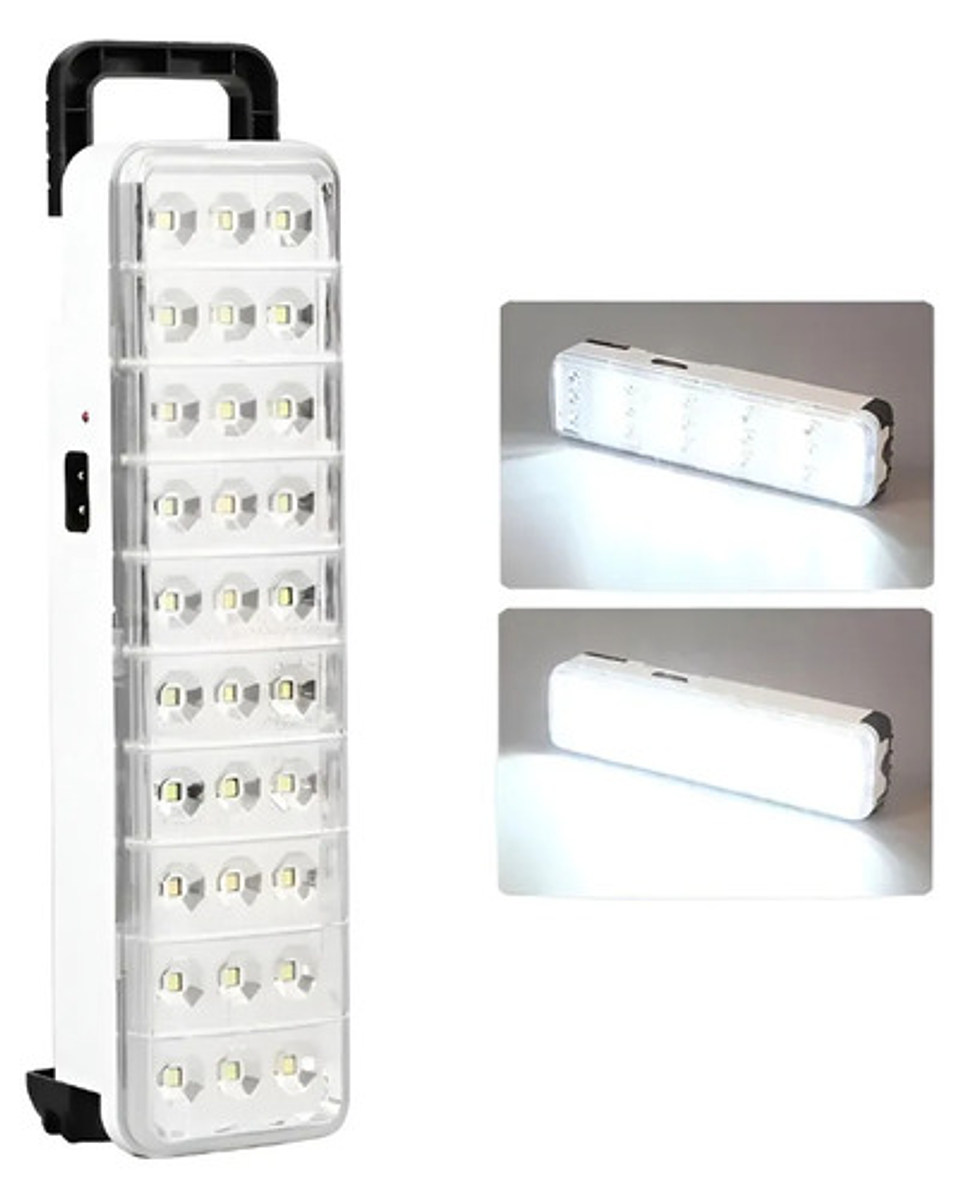 Lámpara Led 30w Emergencia Vhex Blanca Portátil 1