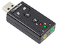 Tarjeta De Sonido Usb 7.1 Adaptador De Audio P2 Fone Pc Notebook Color Black Vhex - Miniatura 1