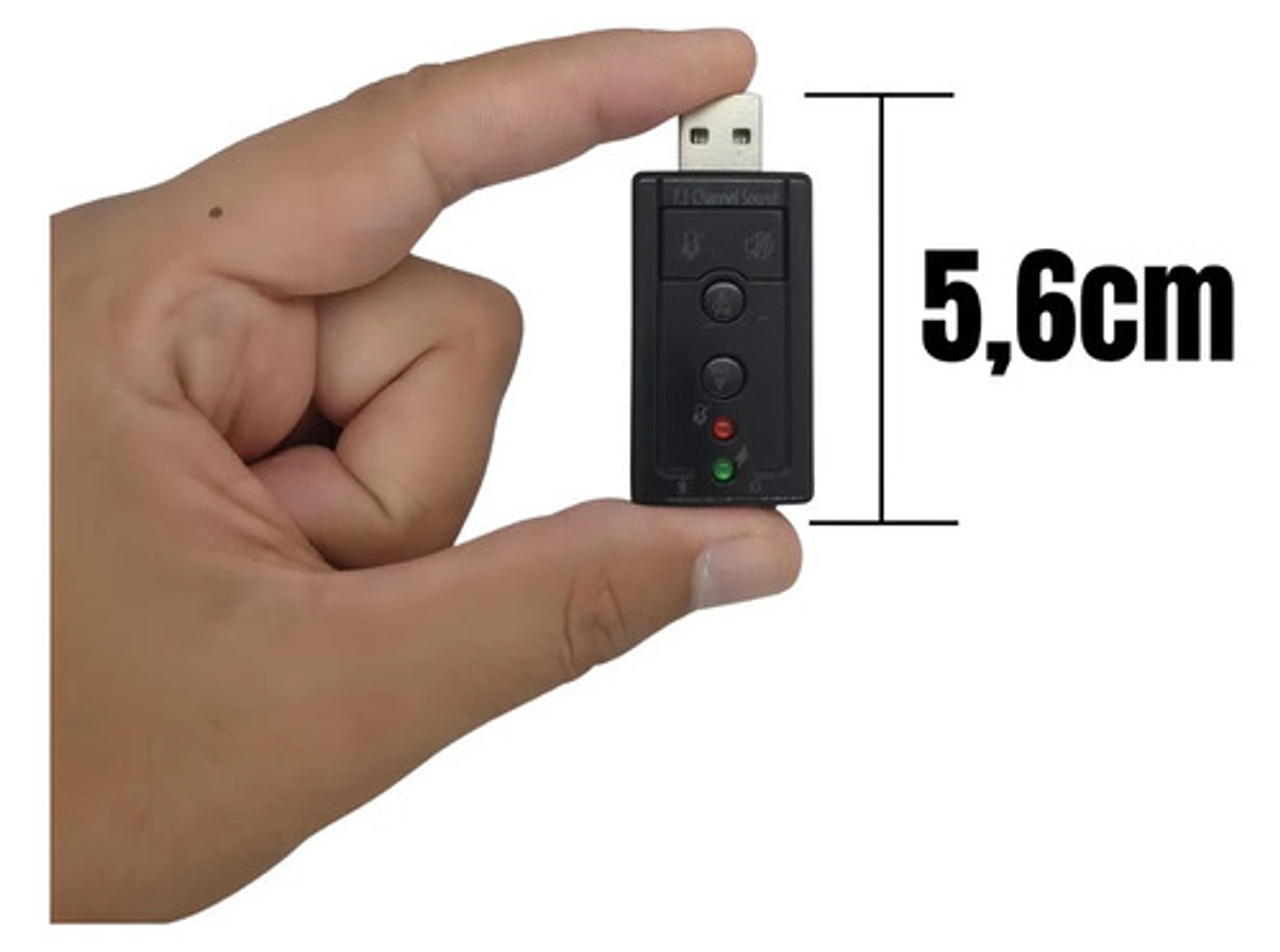 Tarjeta De Sonido Usb 7.1 Adaptador De Audio P2 Fone Pc Notebook Color Black Vhex 3