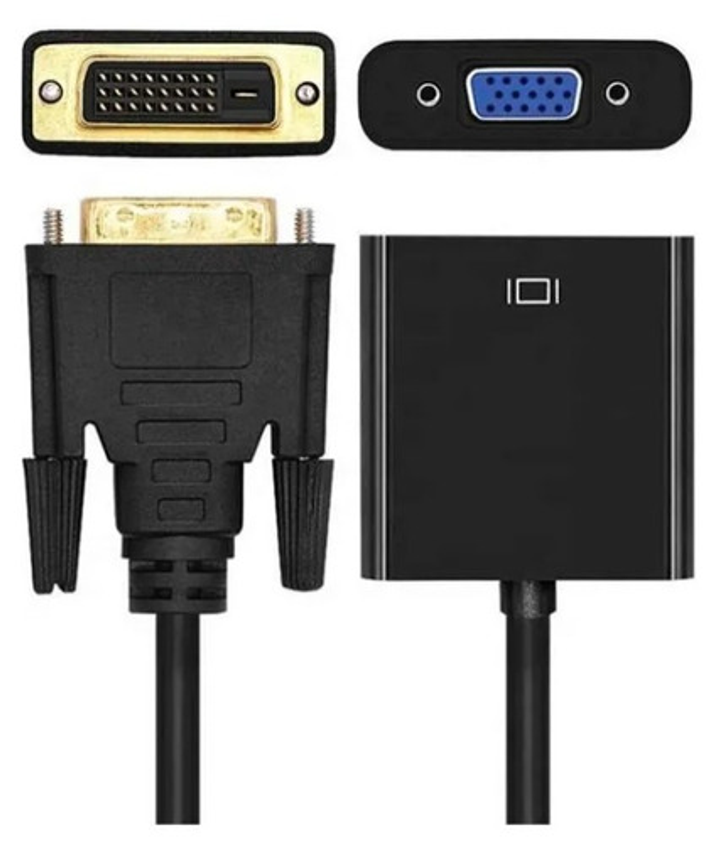 Adaptador Conversor Dvi-d 24+1 A Vga 1080p Vhex 3
