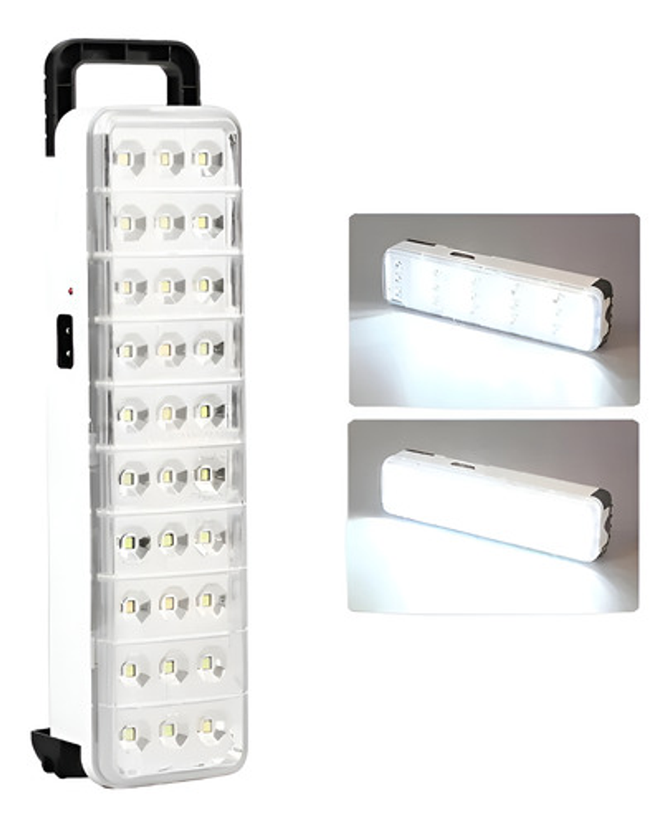 Lámpara Led 30w Emergencia Vhex Blanca Portátil 1