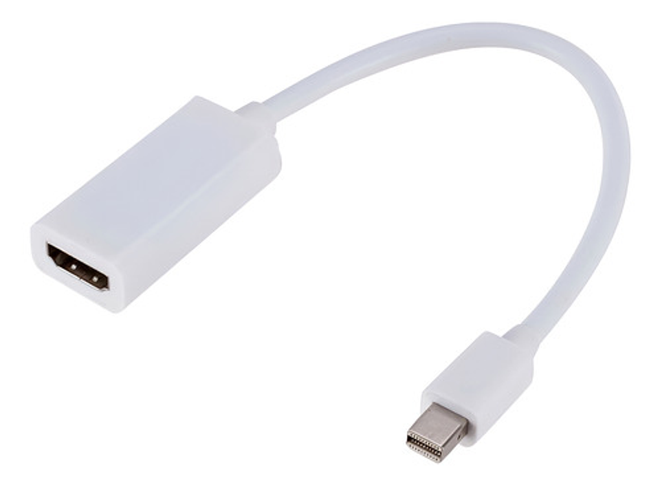 Adaptador Mini Displayport Thunderbolt Hdmi Para Apple Color Blanco 1