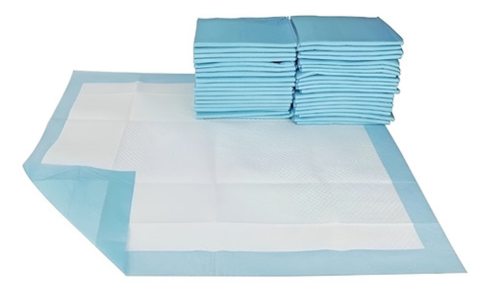 100 Pañales Tipo Sabanillas Mascotas Perros 45x60 Cms - Wuf Blanco 2