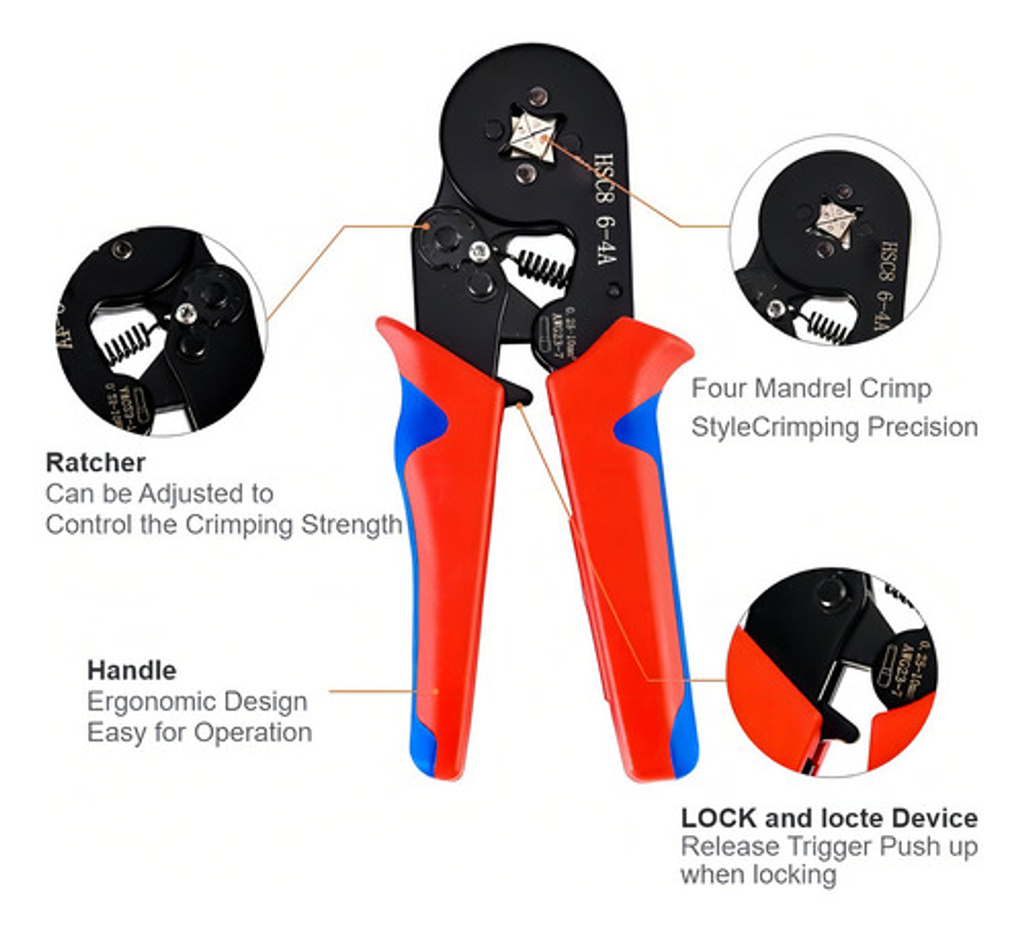 Set Alicate Crimpador + 1200 Terminales Alicates Crimpadora 5