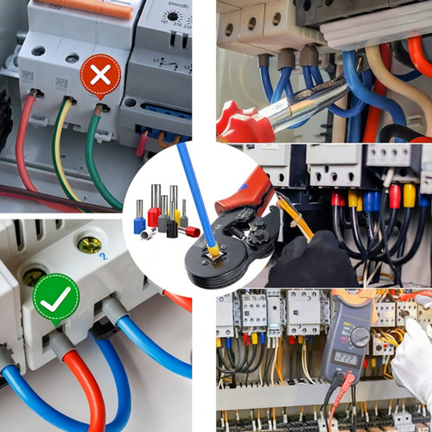 Set Alicate Crimpador + 1200 Terminales Alicates Crimpadora 6