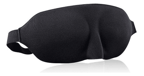 Máscara/antifaz Dormir 3d Respirable Adjustable Ojos Gafas Máscara+tapone Para Dormir Copas Adjustable Cubre Ojos Negro Liso