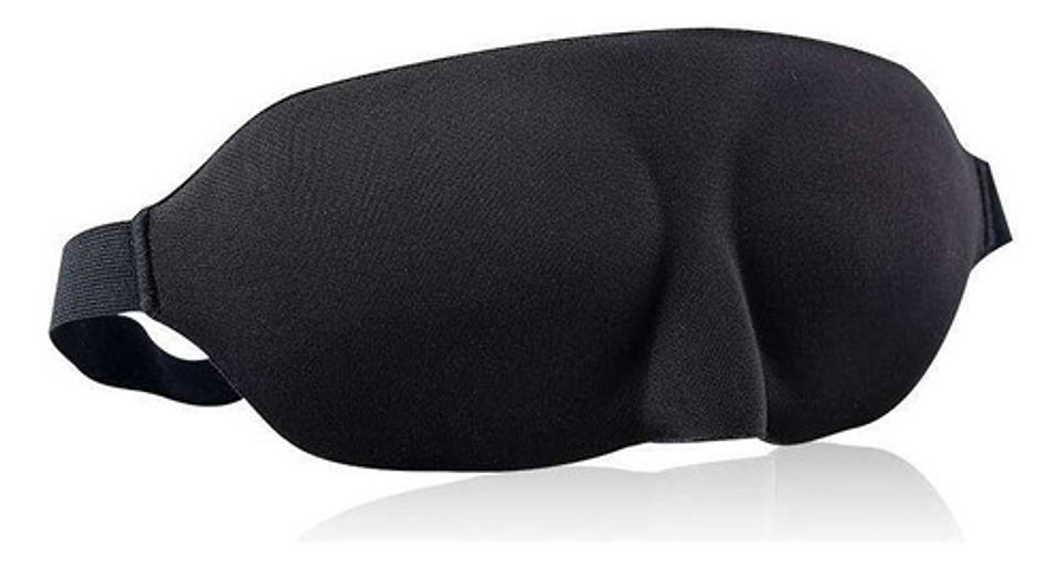 Máscara/antifaz Dormir 3d Respirable Adjustable Ojos Gafas Máscara+tapone Para Dormir Copas Adjustable Cubre Ojos Negro Liso 1