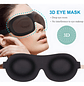 Máscara/antifaz Dormir 3d Respirable Adjustable Ojos Gafas Máscara+tapone Para Dormir Copas Adjustable Cubre Ojos Negro Liso - Miniatura 4