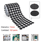Velcros Autoadhesivos 15mm /102 Pares Circulares Color Negro Vhex - Miniatura 2