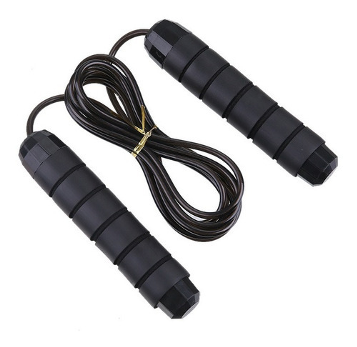 Soga Para Saltar De Acero Ajustable Asas De Espuma Oem Velocidad Con Rodamientos Negro 2