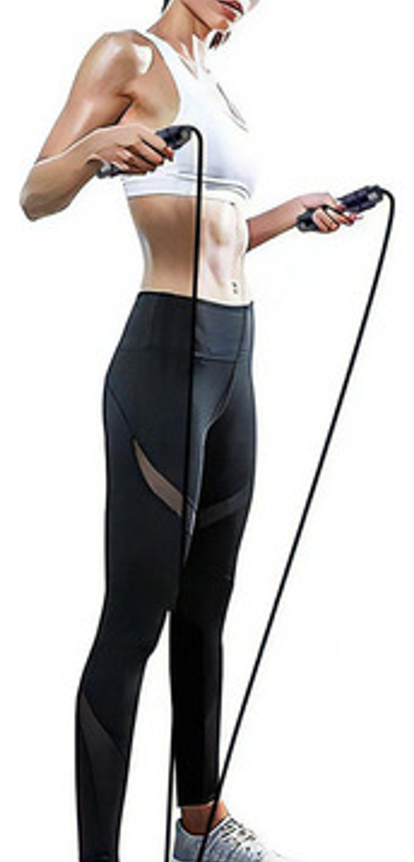 Soga Para Saltar De Acero Ajustable Asas De Espuma Oem Velocidad Con Rodamientos Negro 4