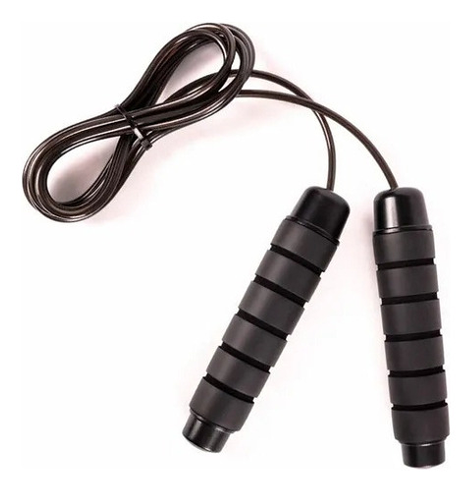 Soga Para Saltar De Acero Ajustable Asas De Espuma Oem Velocidad Con Rodamientos Negro 6