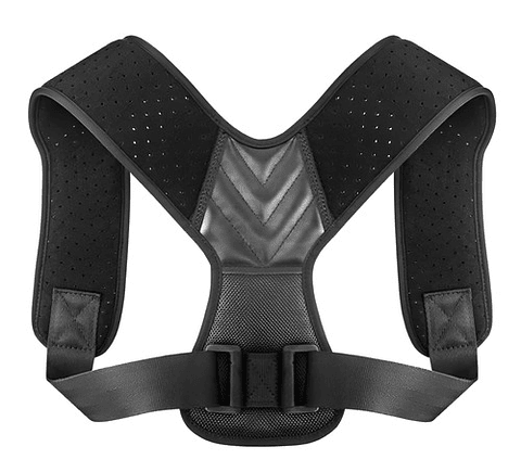 Corrector De Postura Espalda Mujer Hombre Ajustable Color Negro Talla L
