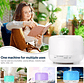 Humidificador Ultrasónico Vh 500ml Difusor Aromático Luz Nocturna Blanco - Miniatura 2