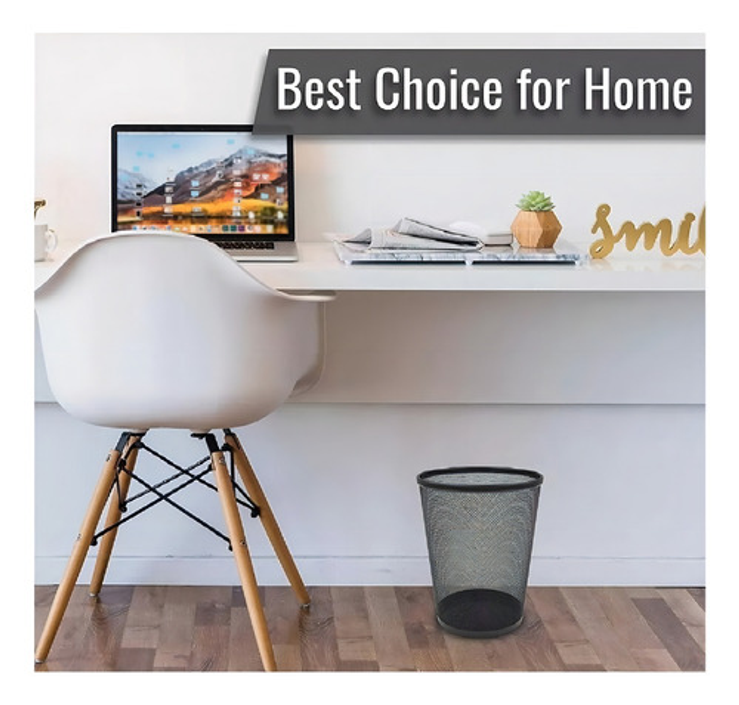 Basurero Papelera Canasta Metálico Para Oficina Dormitorio Color Negro 7