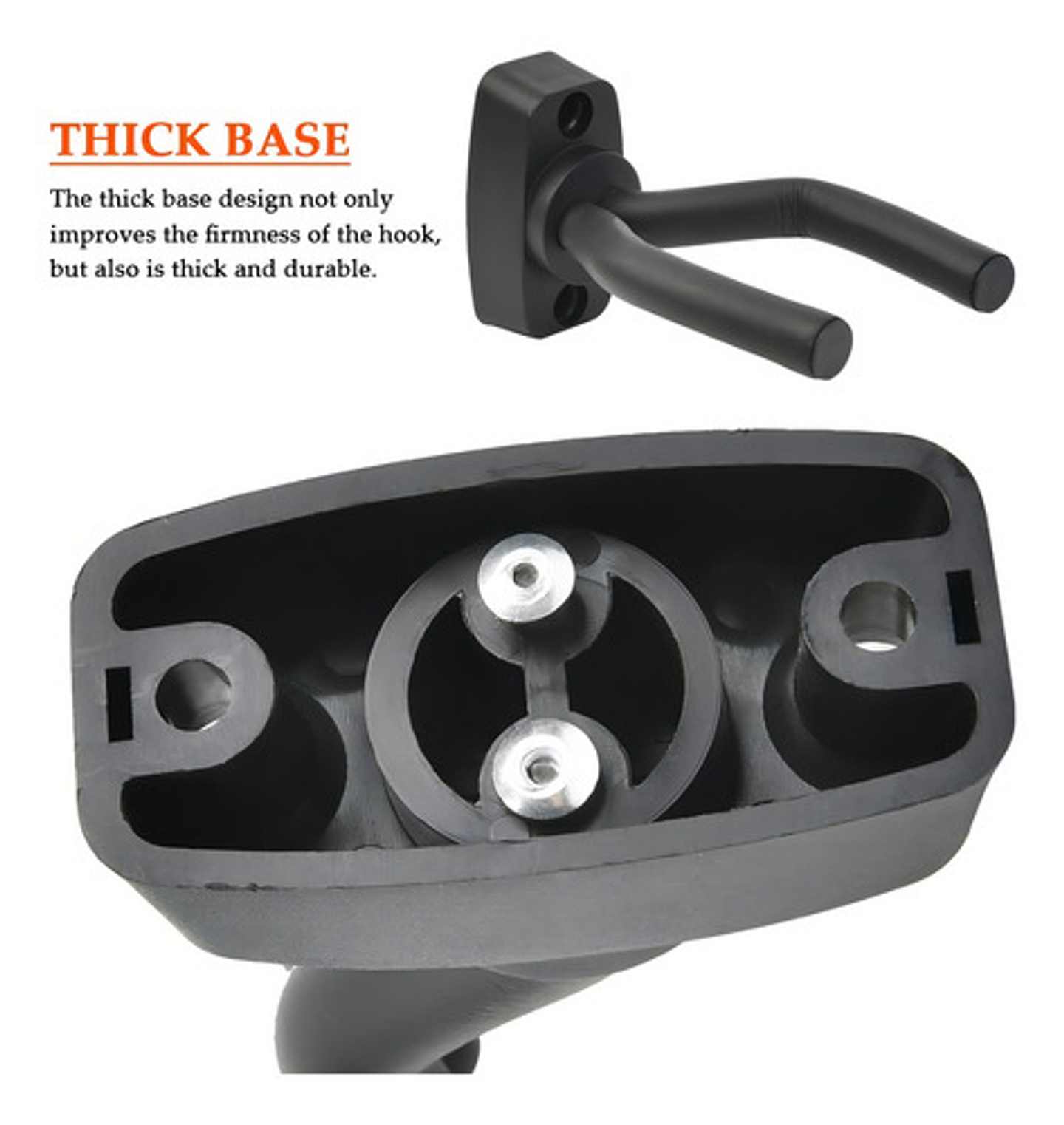 Pack 4 Soporte Colgador De Pared Para Guitarra Anticaída Color Negro 3