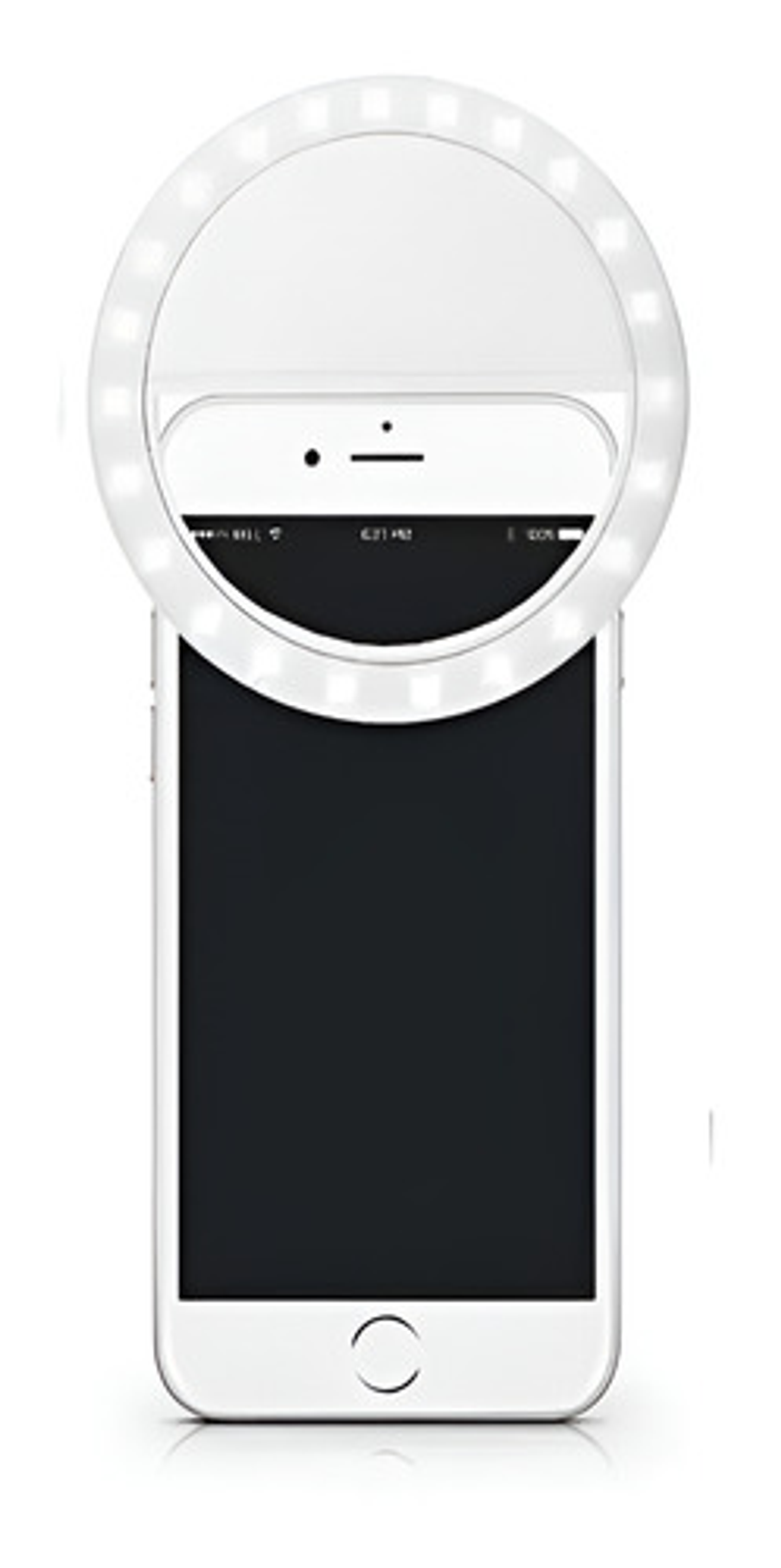 Aro De Luz Led Recargable Portátil Clip Celular Usb Color Blanco 2