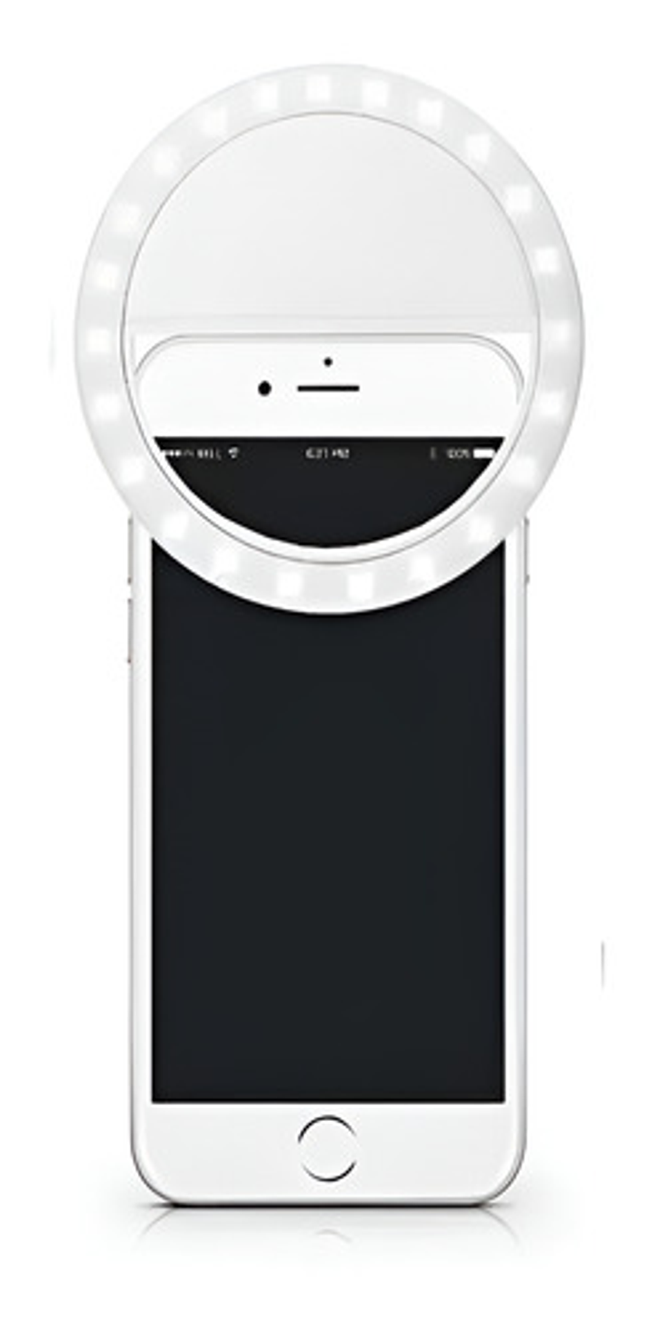 Aro De Luz Led Recargable Portátil Clip Celular Usb Color Blanco 2