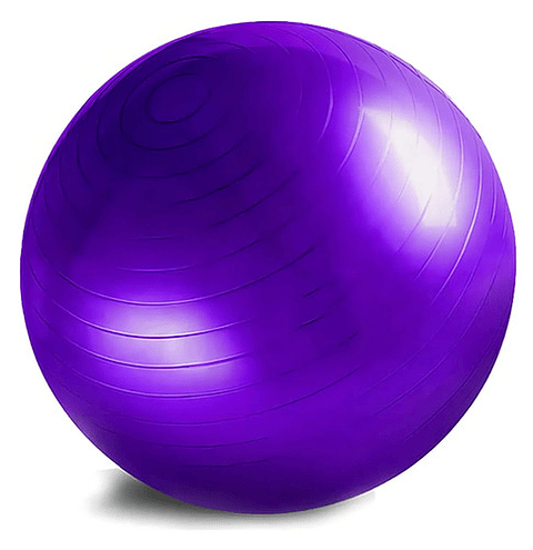 Pelota Balon 75 Cm Pilates Yoga Con Inflador Pelotas Color Morado Vhex Violeta