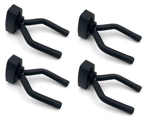 Pack 4 Soporte Colgador De Pared Para Guitarra Anticaída Negro Vhex